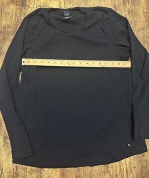 Olsen Premium Organic Cotton Black Long Sleeve Tee - XL